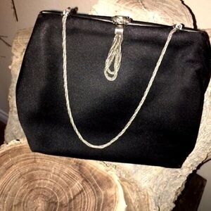 Spulcioni Firenze Satin Purse Vintage, Hideaway Chain, Pristine cond very rare